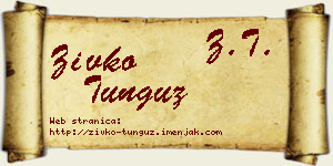Živko Tunguz vizit kartica